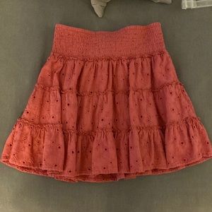 American eagle smocked skirt